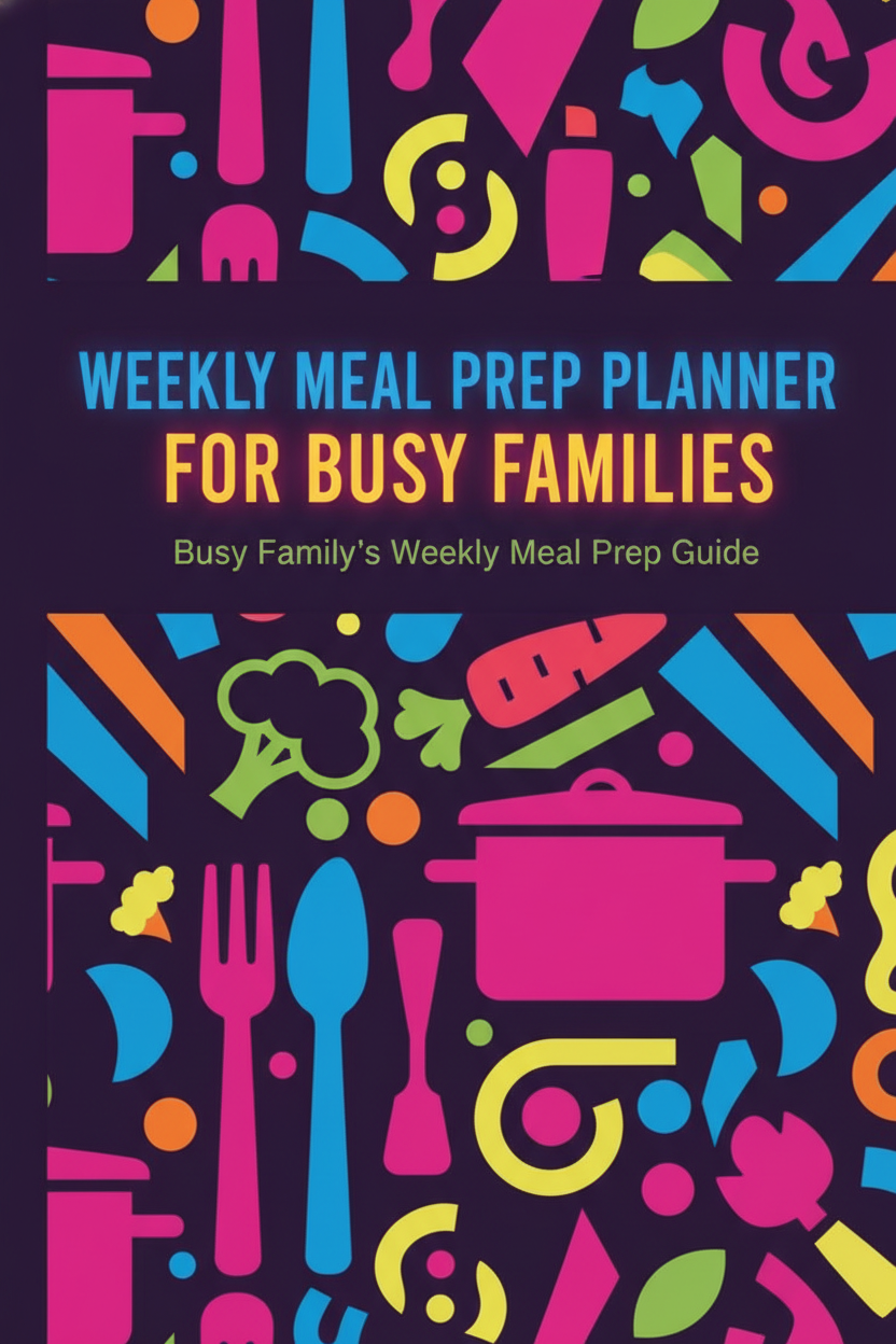 Cover for Weekly Meal Prep Planner for Busy Families