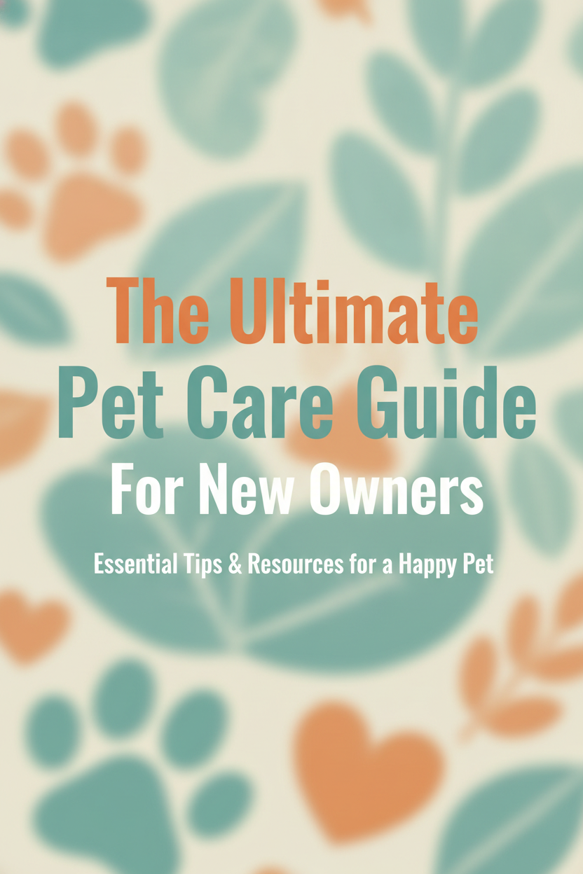 Cover for The Ultimate Pet Care Guide for New Owners
