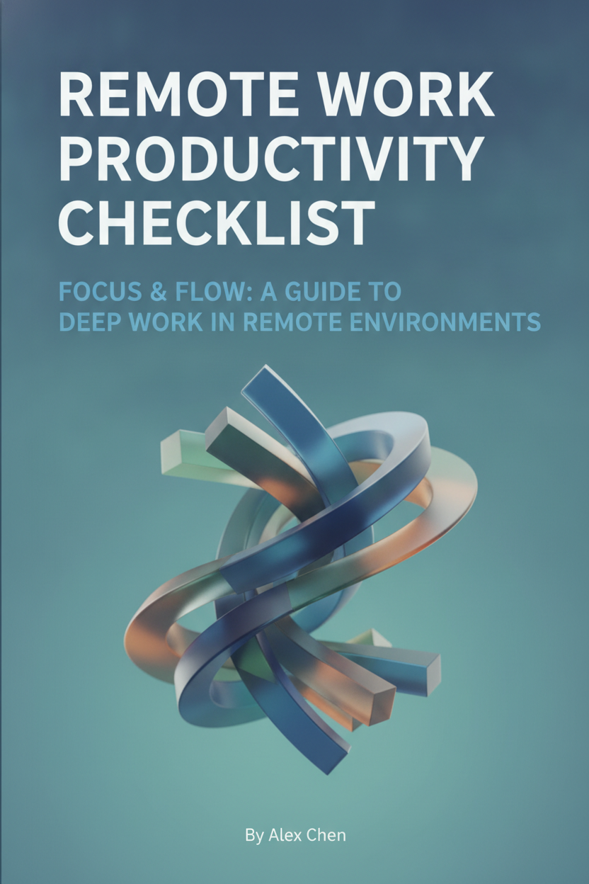 Cover for Remote Work Productivity Checklist